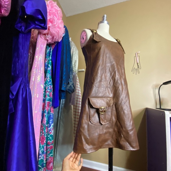 LAST CALL RARE 60s VINYL DRESS - Picture 3 of 11